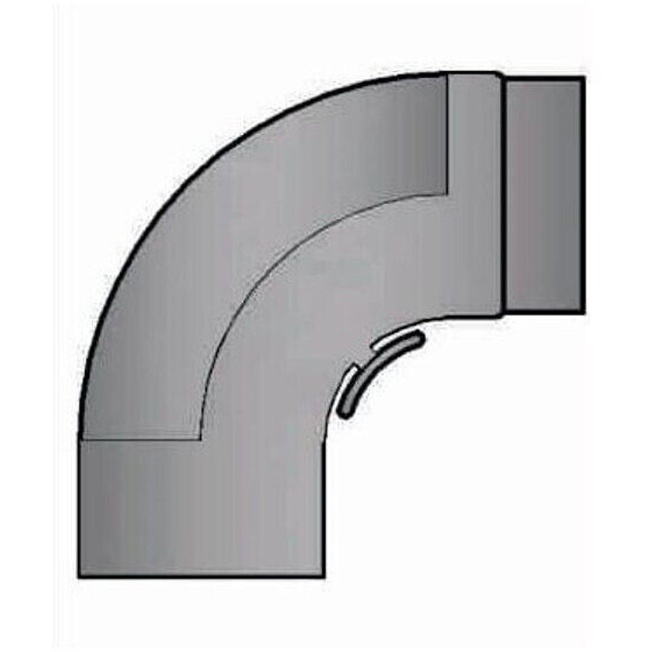 Color Emajl - Rauchrohrbogen 90° glatt gezogen - Ofenrohrbogen - Ø150 mm, schwarz, Stahlblech