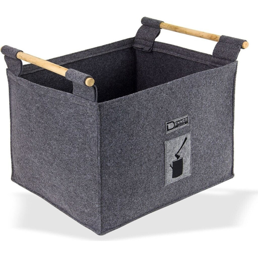 Dema - Bregenz - Kamin-Filzkorb - grau, 45 cm Breite, 34 cm Höhe, 0,65 kg