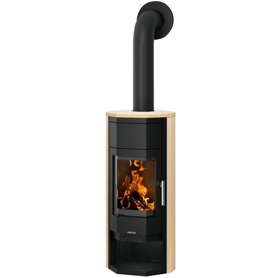 Justus - Usedom 5 PLUS 2.0 - Dauerbrandofen - Sandsteinverkleidung, 5 kW Heizleistung, raumluftunabhängig