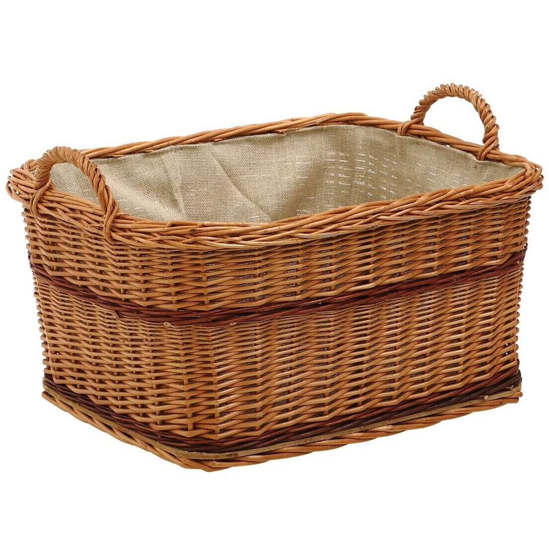 Dehner - Weiden-Kaminkorb - Kaminkorb - braun, Weide, Jute