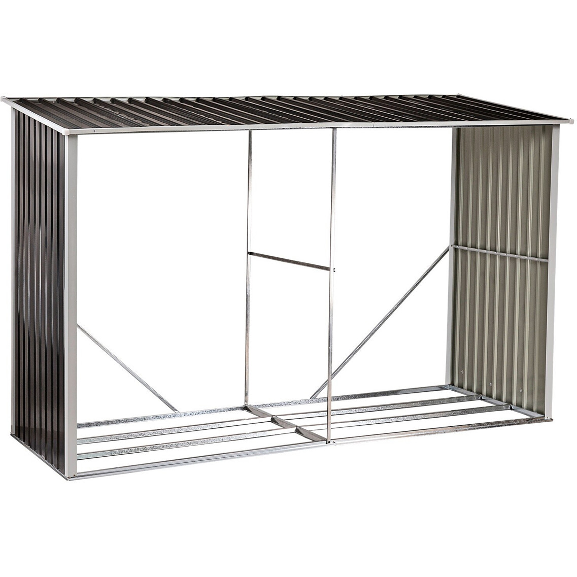 Dema - Stockholm - Kaminholzregal - 303 cm, wetterfest, korrosionsbeständig