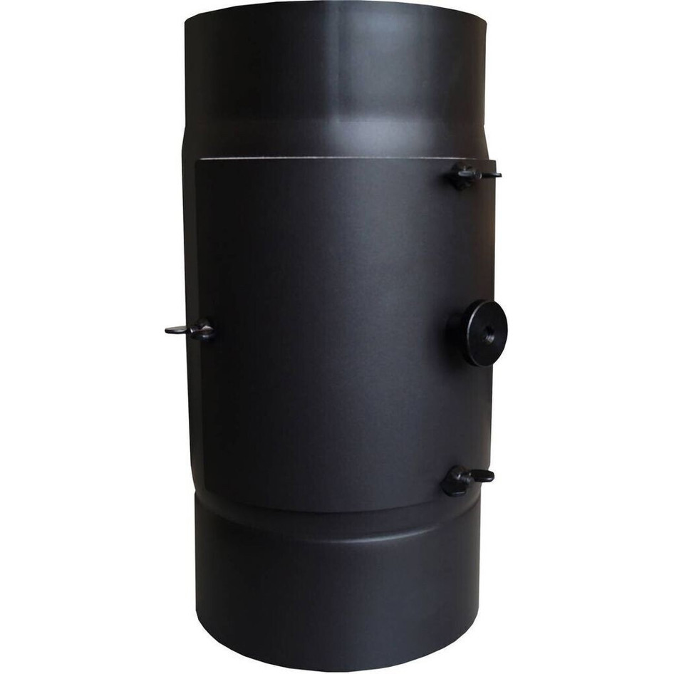 FireFix - Ofenrohr mit Feinstaubfilter - CAXCWOCARB - Ofenrohr-Erweiterung, Kamin-Feinstaubfilter, schwarz, 300 mm, 150 mm
