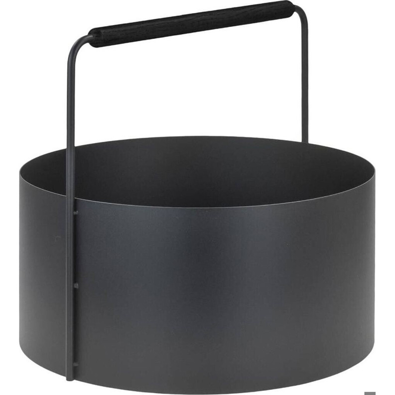 Blomus - Feuerholz-Korb Ashi - Holzkorb - Ø 45 cm, schwarz, beschichtet, Stahl