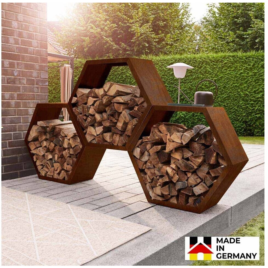 Home Deluxe - Antares - Kaminholzregal - 80 cm Höhe, braun, wetterfest