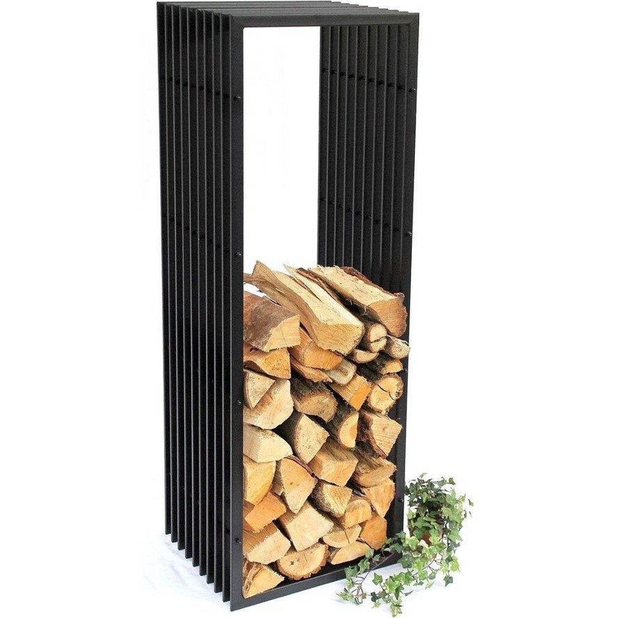 DanDiBo - Kaminholzregal 150 cm - Kaminholzständer - Metall, pulverbeschichtet, schwarz