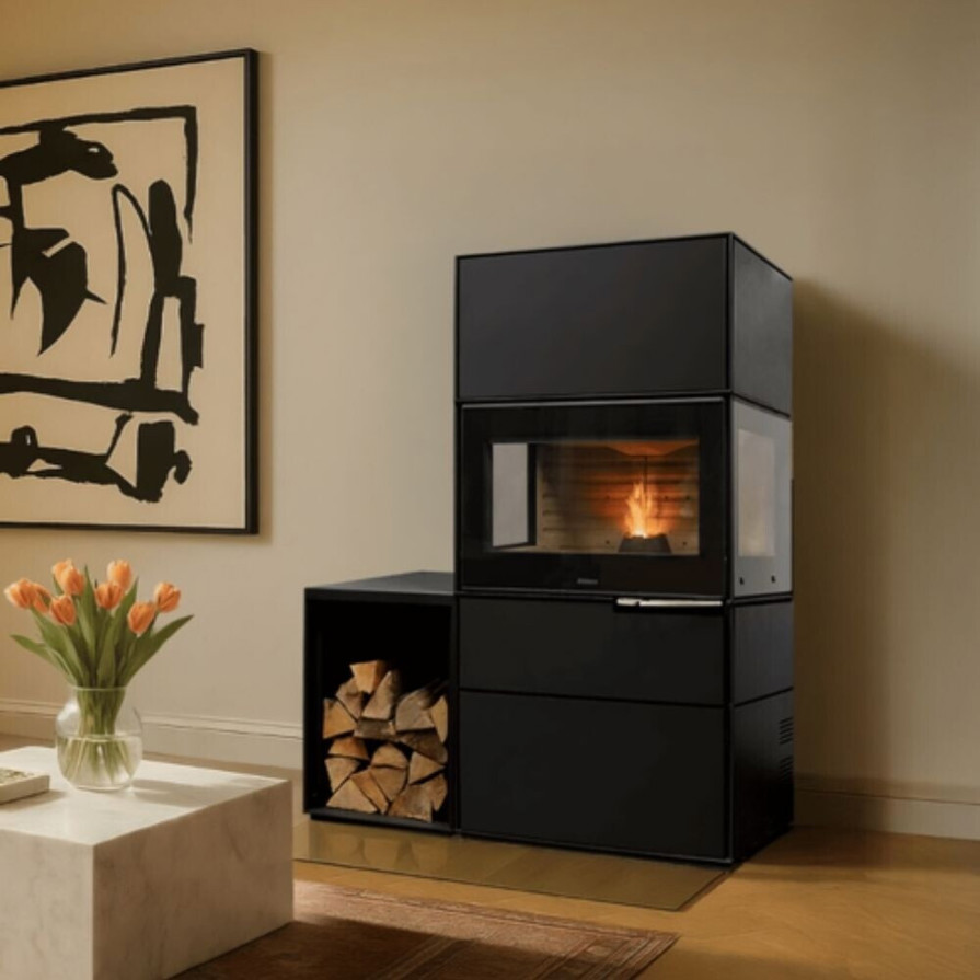 Aduro - H6 Lux - Hybridofen - 11 kW, raumluftunabhängig, Schwarz