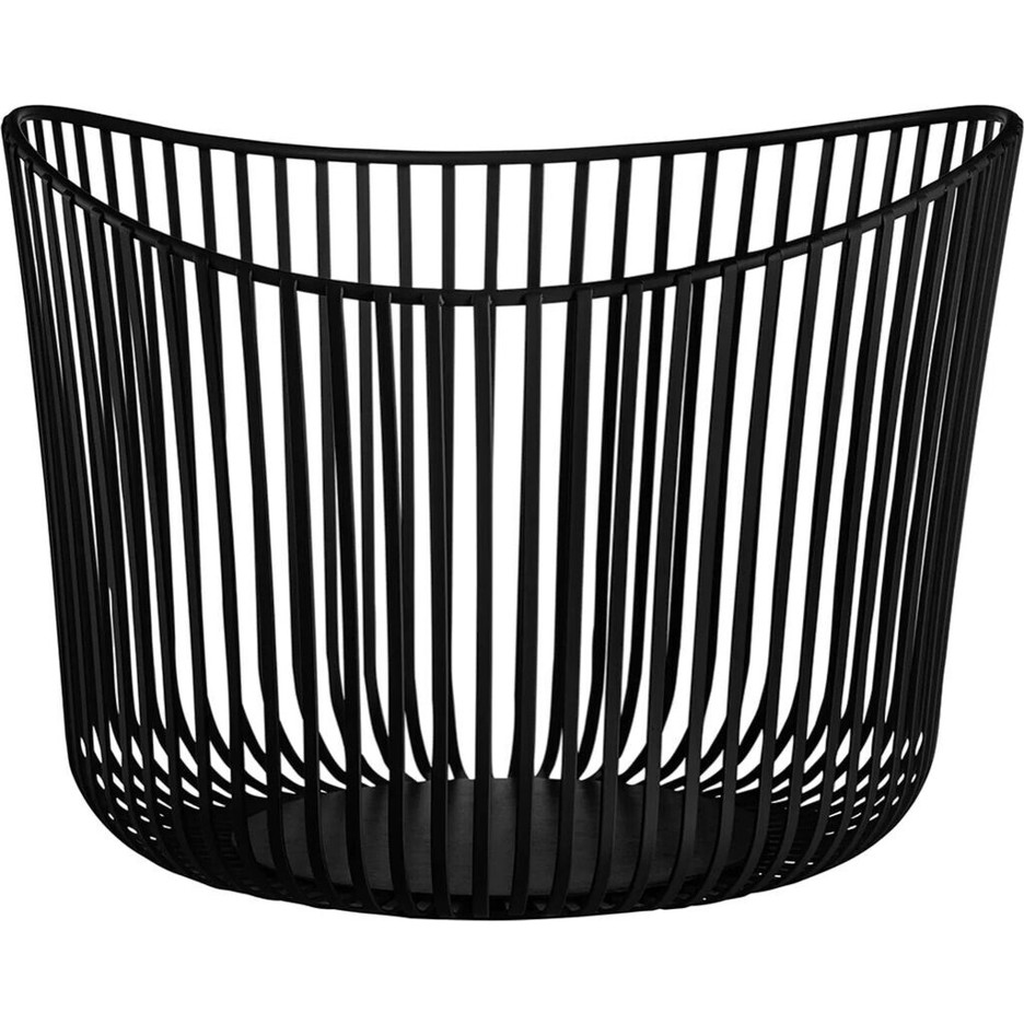 Blomus - Modo - Ø 31,5 cm - Kaminzubehör - schwarzer, beschichteter Stahlkorb