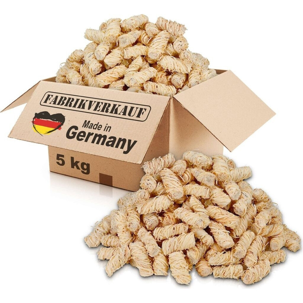 Boomex - Kaminanzünder Öko-Anzündwolle - 5kg - Kaminanzünder, Anzündwolle, geeignet für Kaminöfen