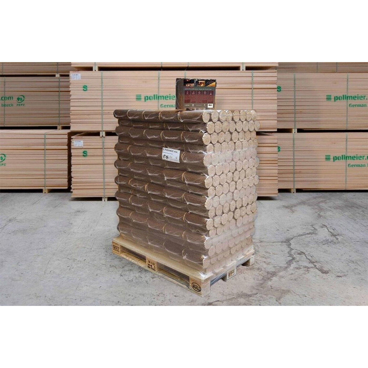 Buri - Buchenholz-Briketts - Brennstoffe - 960 kg, Kaminofen geeignet, 640 Stück