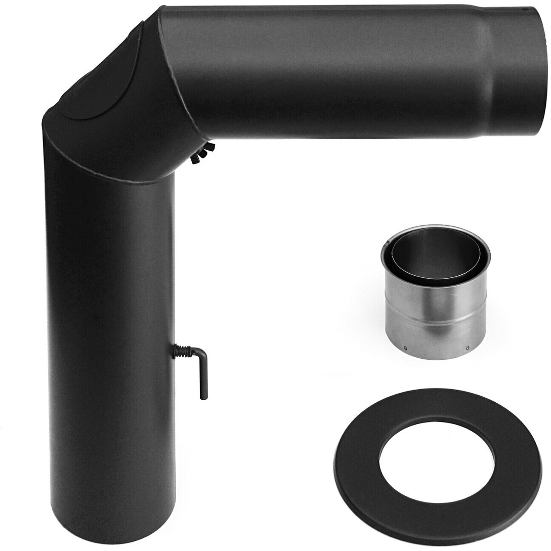 raik - Rauchrohrset schwarz - Rauchrohr - Ø 180 mm